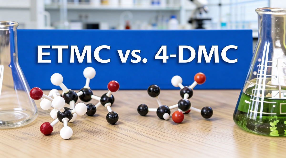 ETMC vs 4-DMC: Unterschied, Wirkung, Risiken & Legalität 2026