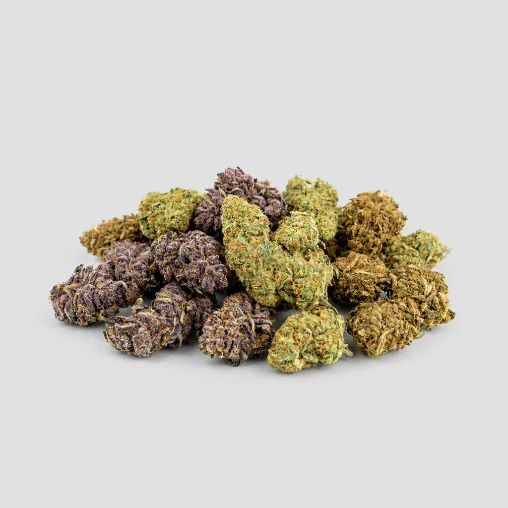Blüten Probier-Trio 15g – 3 Sorten, 1 Preis, volle Vielfalt – Premium Cannabis Bundle bei Happyflower