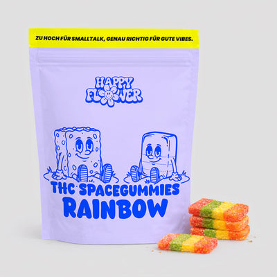 THC Gummibärchen mit 15mg THC in Happyflower Baggy 